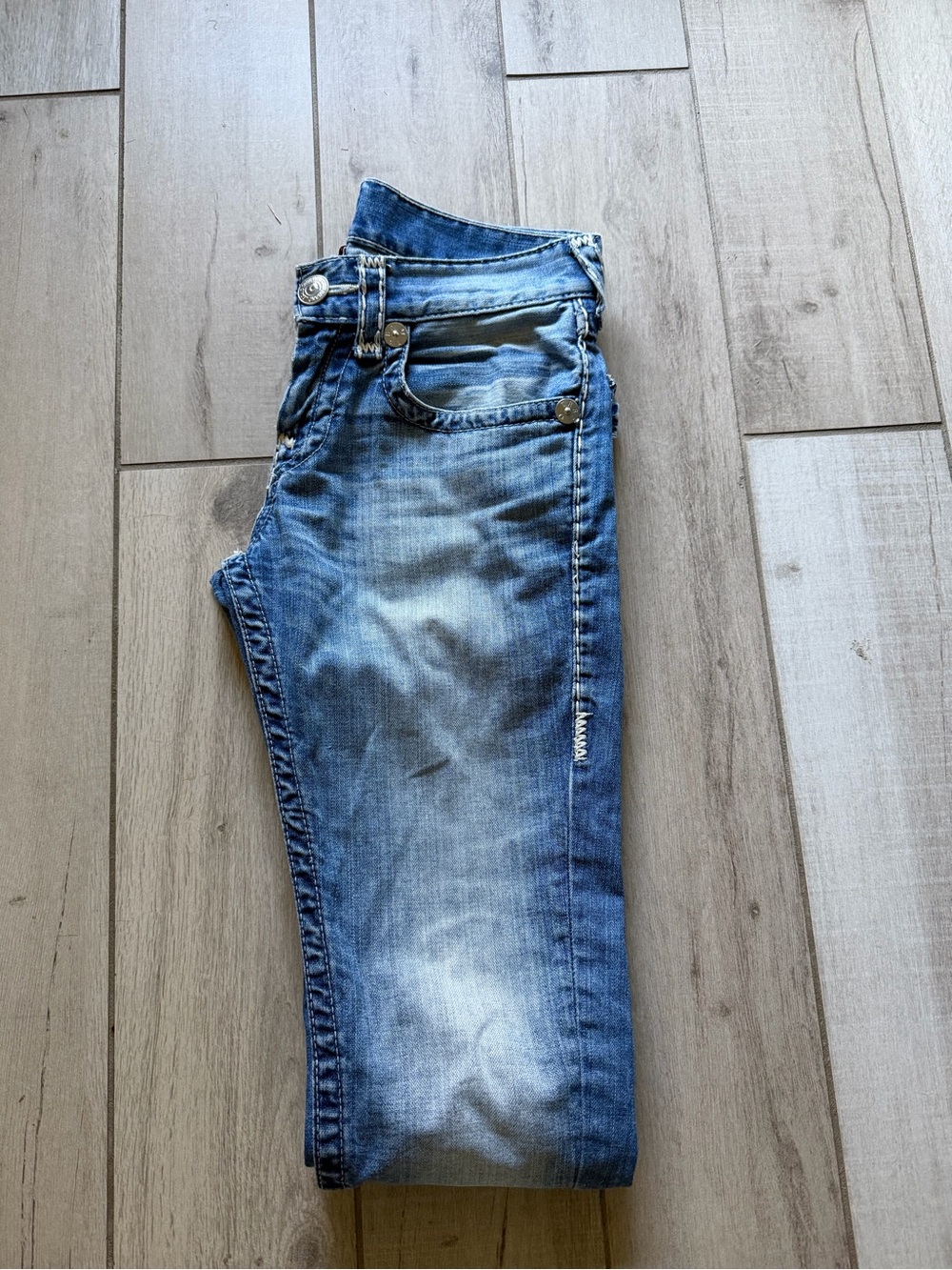 True Religion Men's Light Blue Slim Jeans